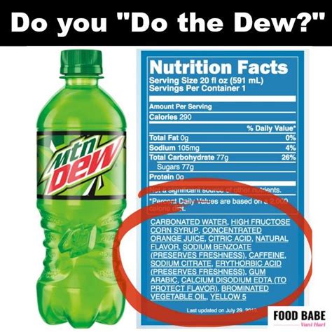How much sodium is in a mountain dew. Things To Know About How much sodium is in a mountain dew. 